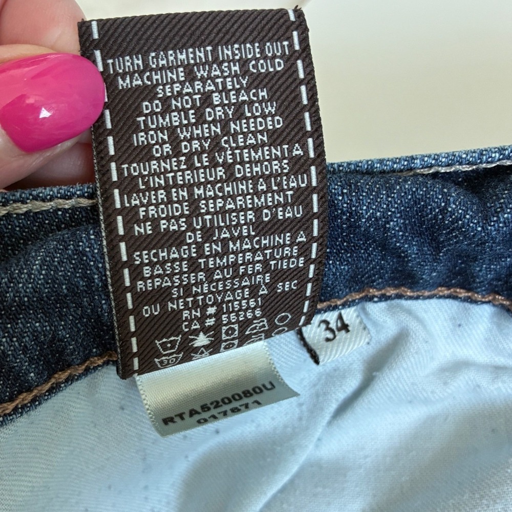 7 For All Mankind Womens Bootcut Jeans Dark Wash Blue Size 34 RTA520080U - Picture 9 of 10